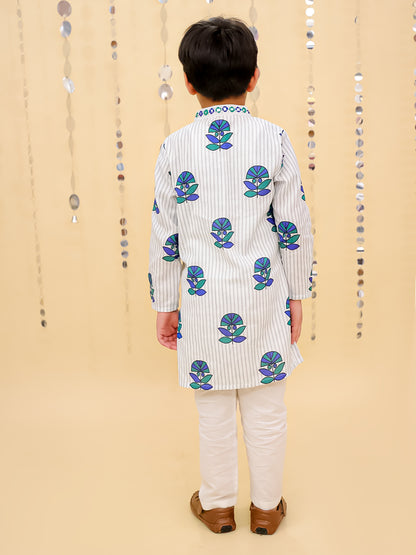 Shor-Gul White Kurta For Boys