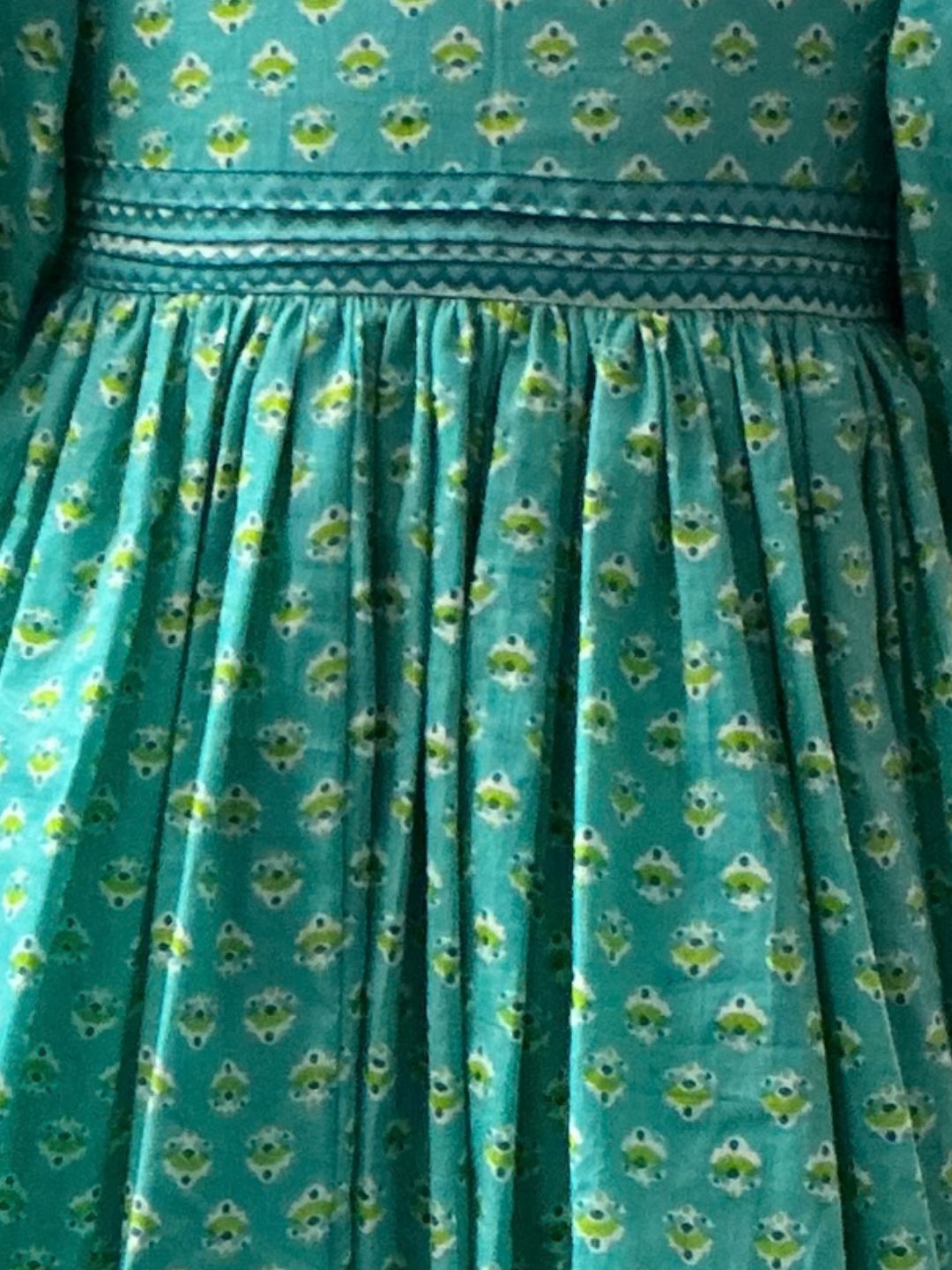 Citrus Crush Girls Blue Cotton Dress