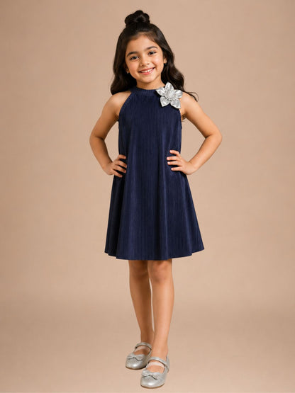Glam Up Girls Party Navy Blue Dress
