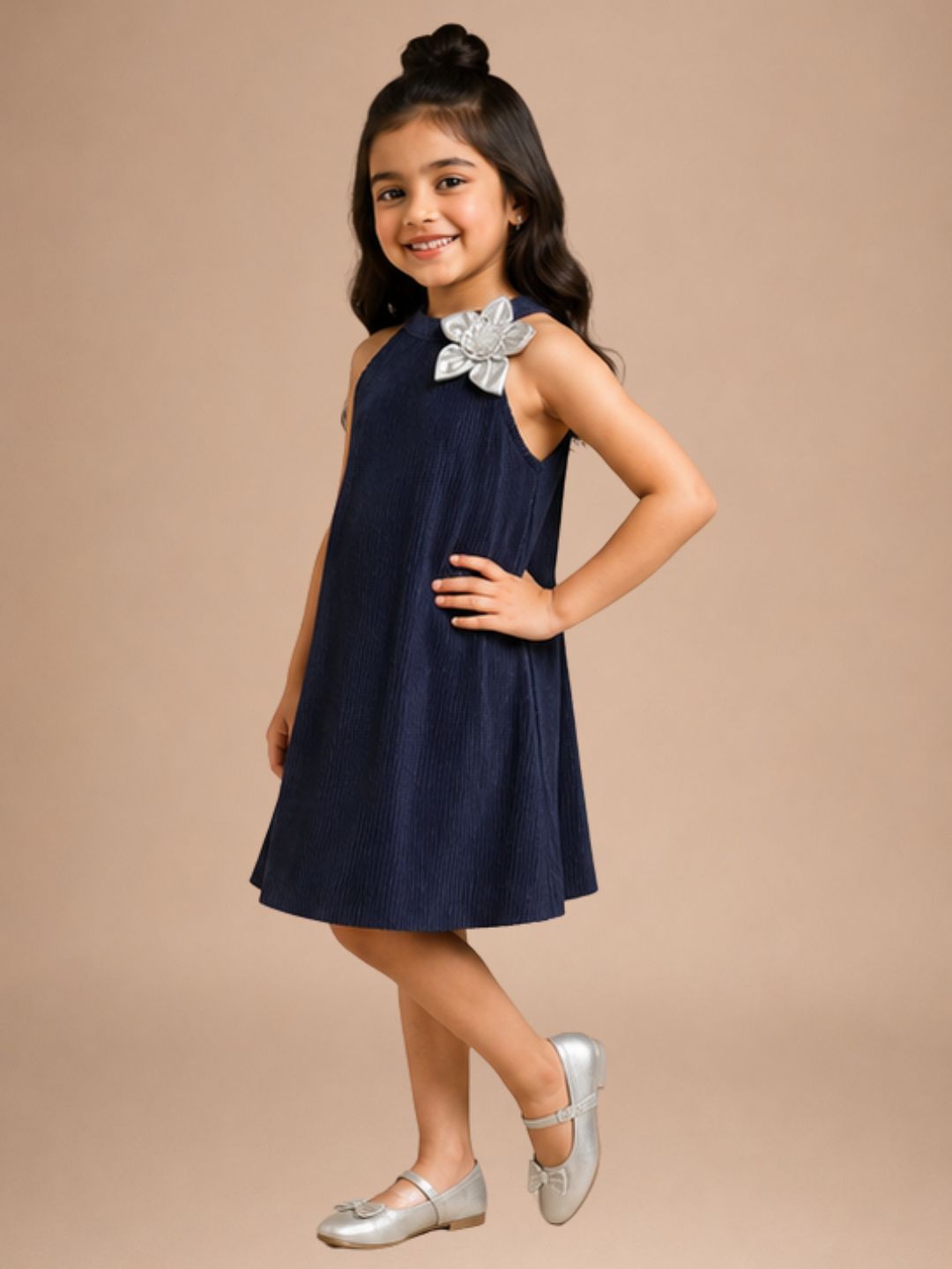 Glam Up Girls Party Navy Blue Dress