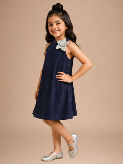 Glam Up Girls Party Navy Blue Dress