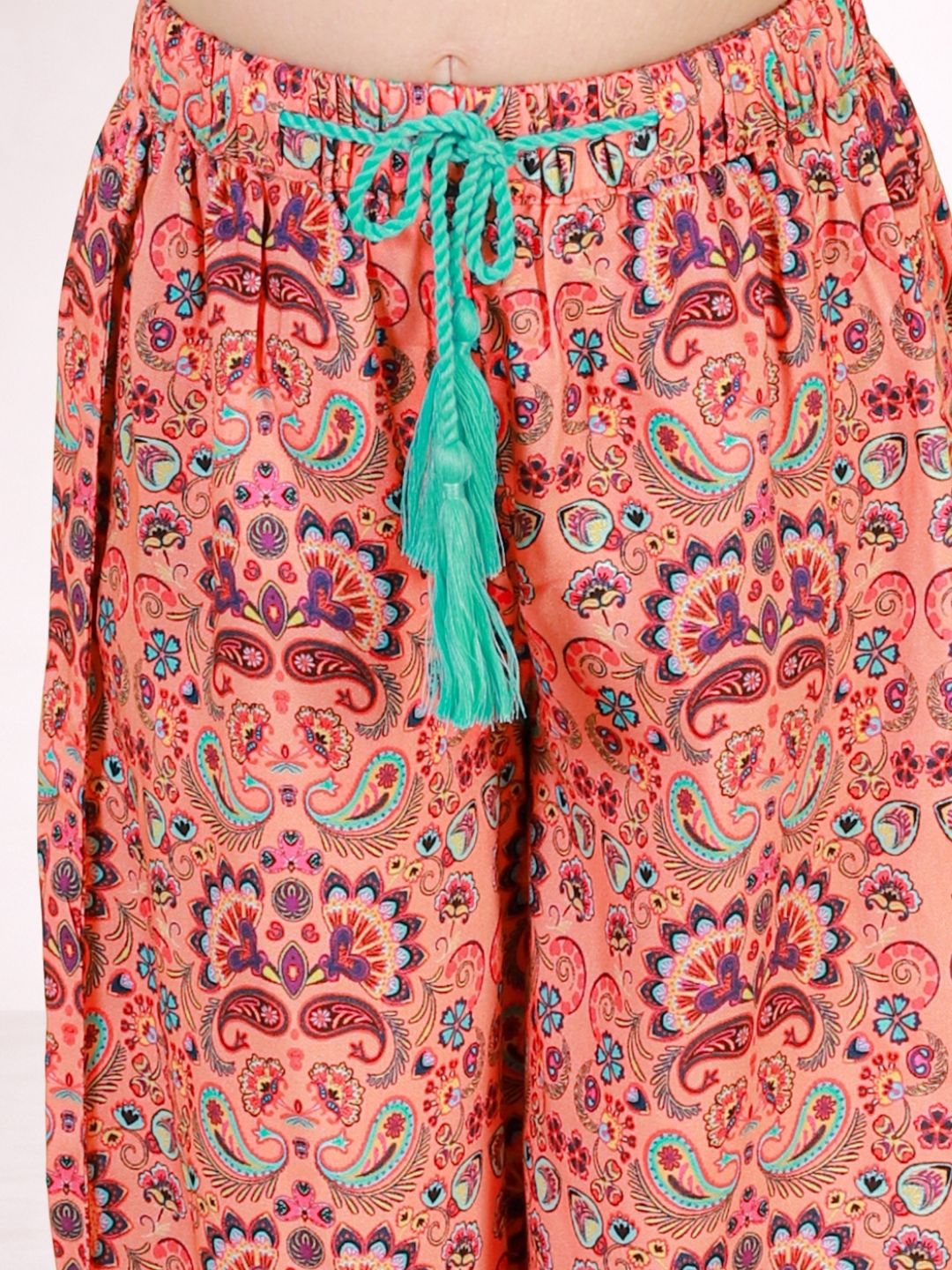 Petal Play Girls Orange Top and Pant Set