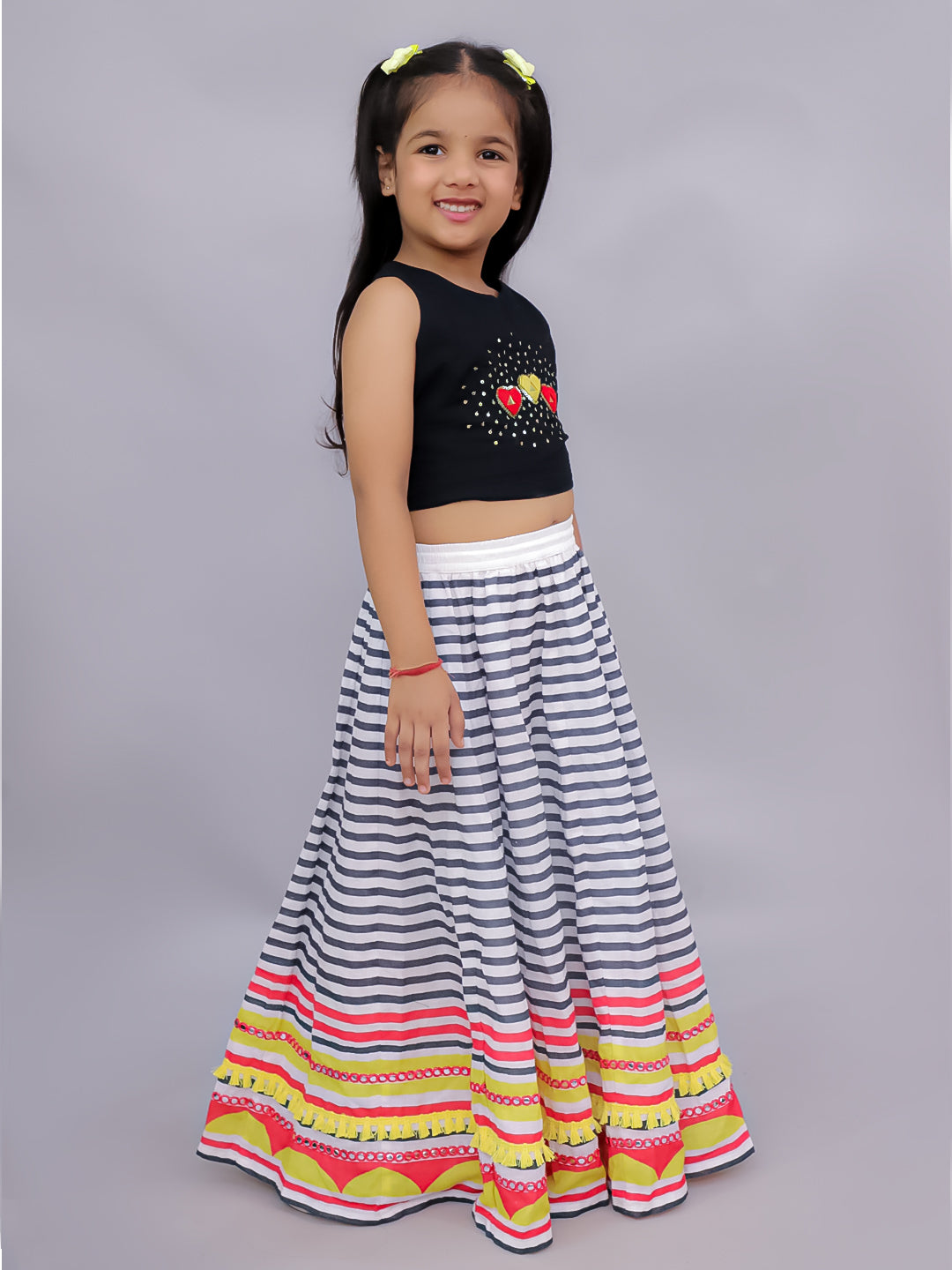 Shor-Gul Multicolor Lehanga Choli Set for Girls