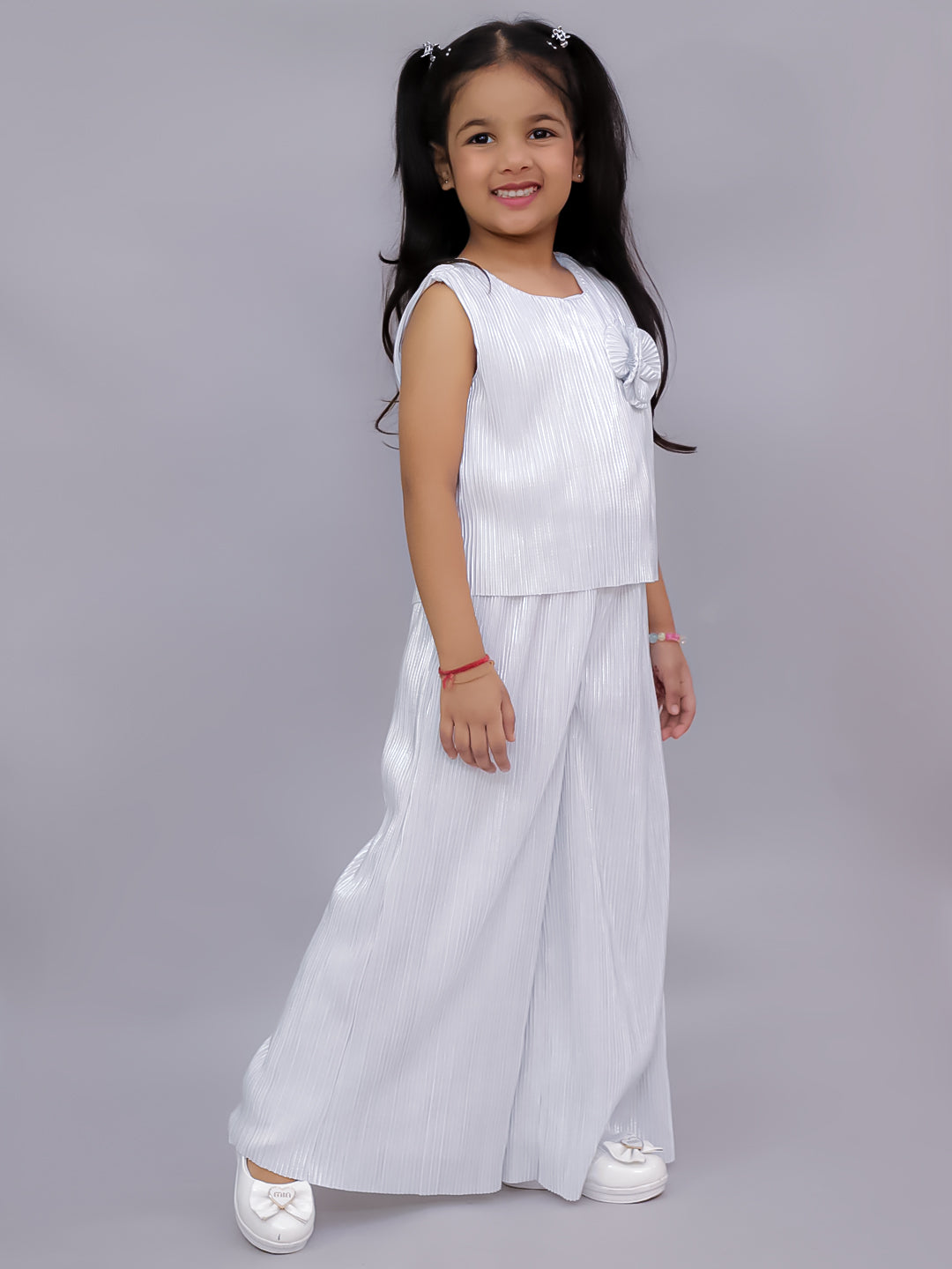 Glam Up Girls White Party Top and Pant Set