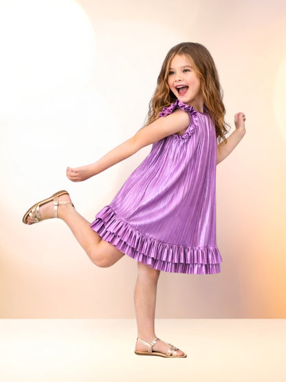Glam Up Girls Party Purple Dress