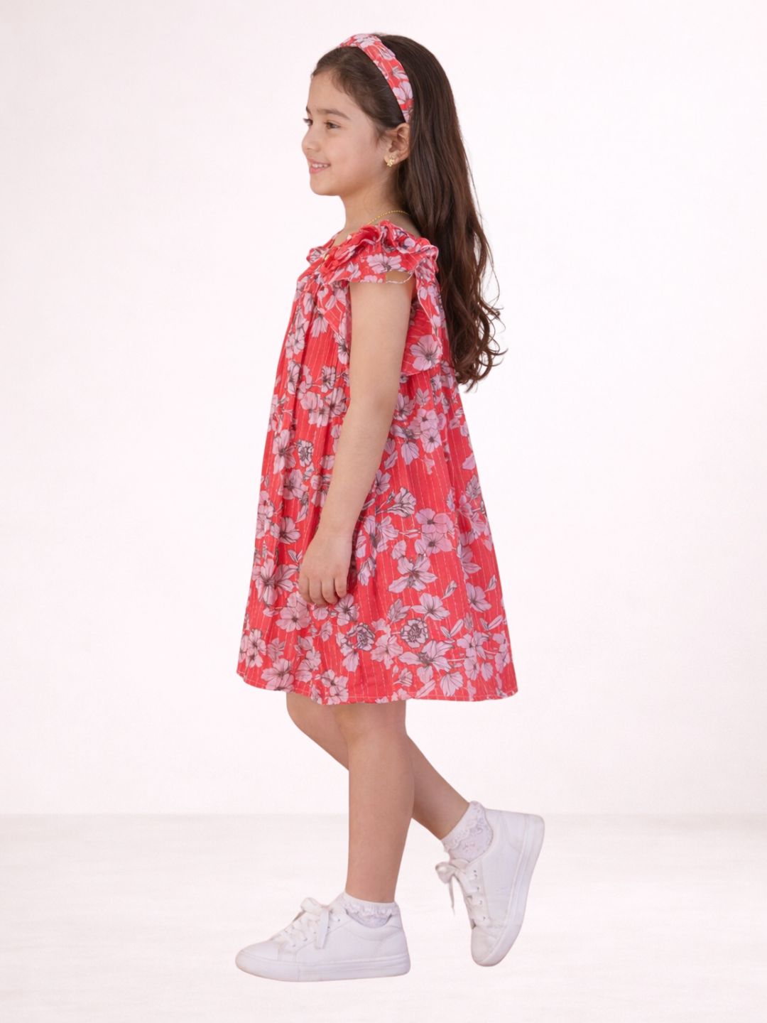 Petal Play Girls Red  Dress