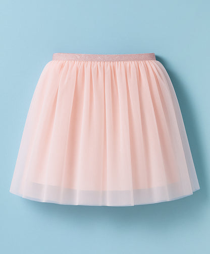 Paris Night White T-shirt with Pink Skirt Set For Girls