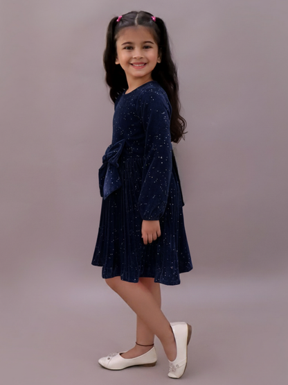 Glam Up Girls Navy Party Dress