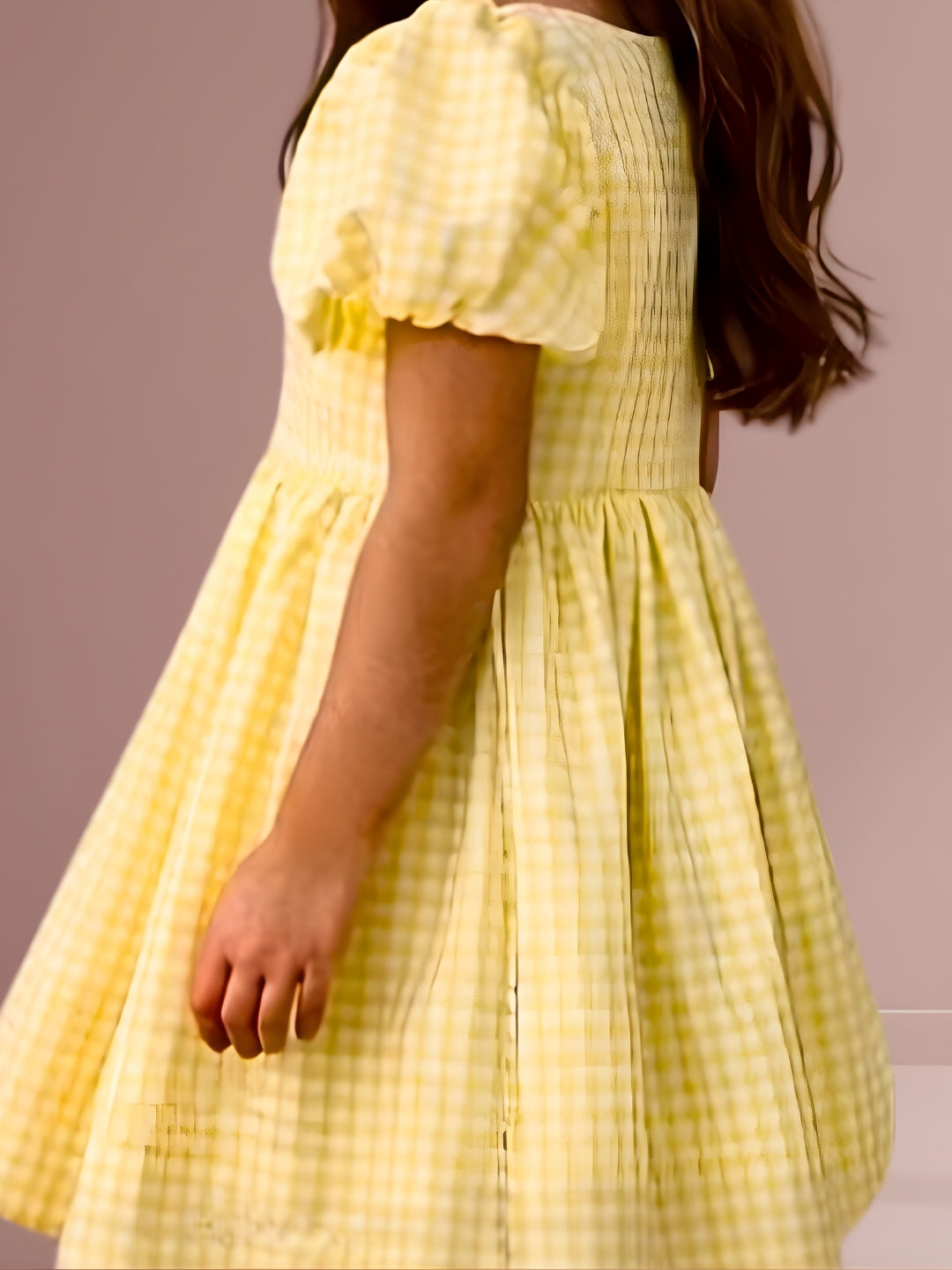 Citrus Crush Girls Yellow Cotton Dress