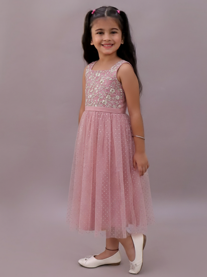 Glam up Pink Dress For Girls