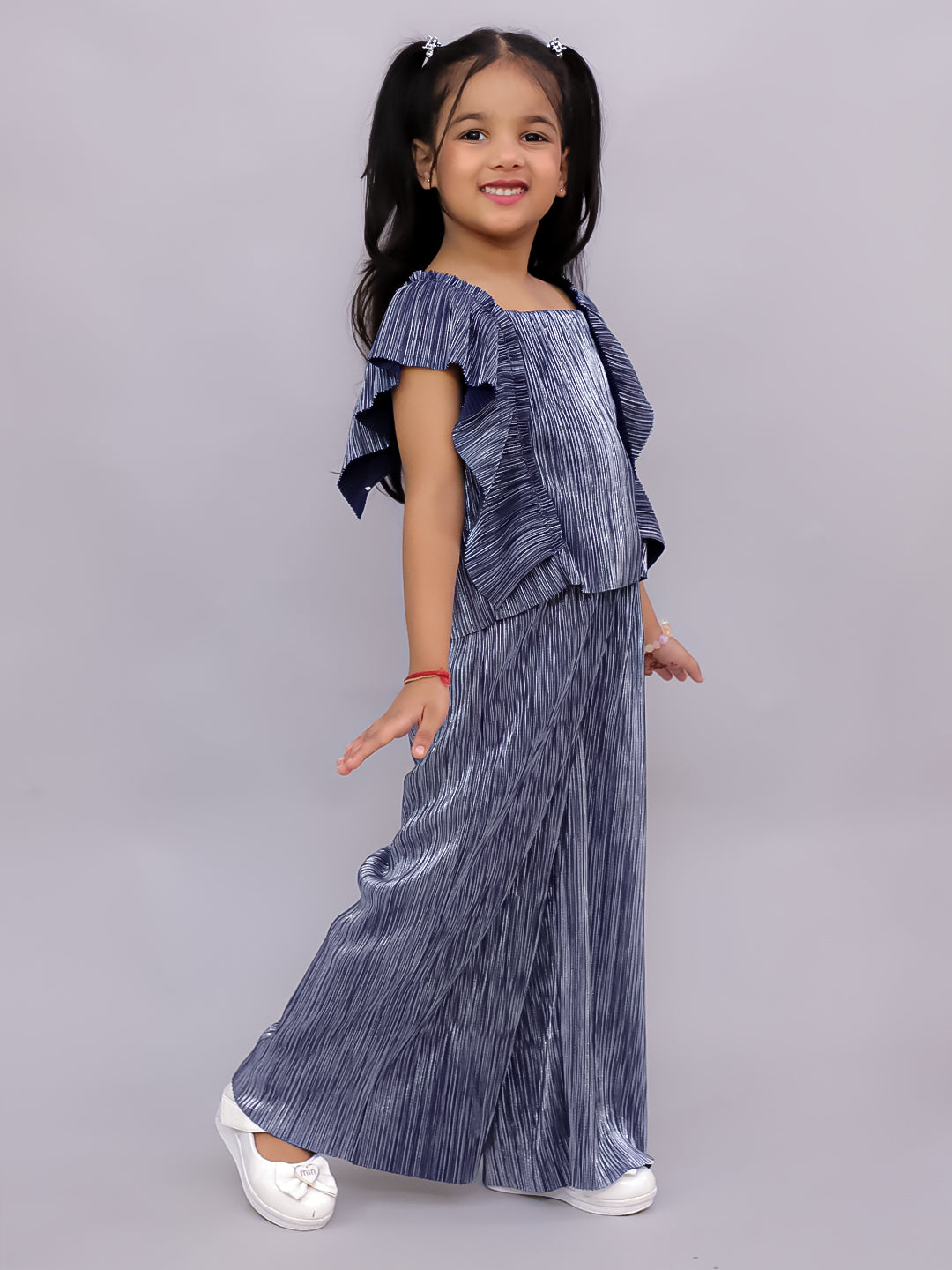 Glam Up Girls Blue Party Top and Pant Set