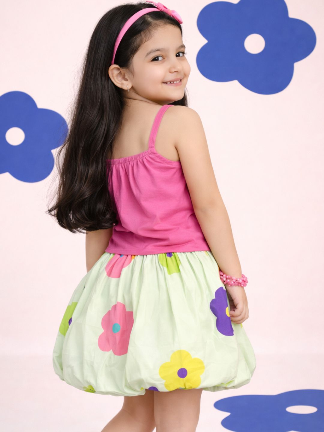 Petal Play Girls Floral Pink Co-Ordinate Set
