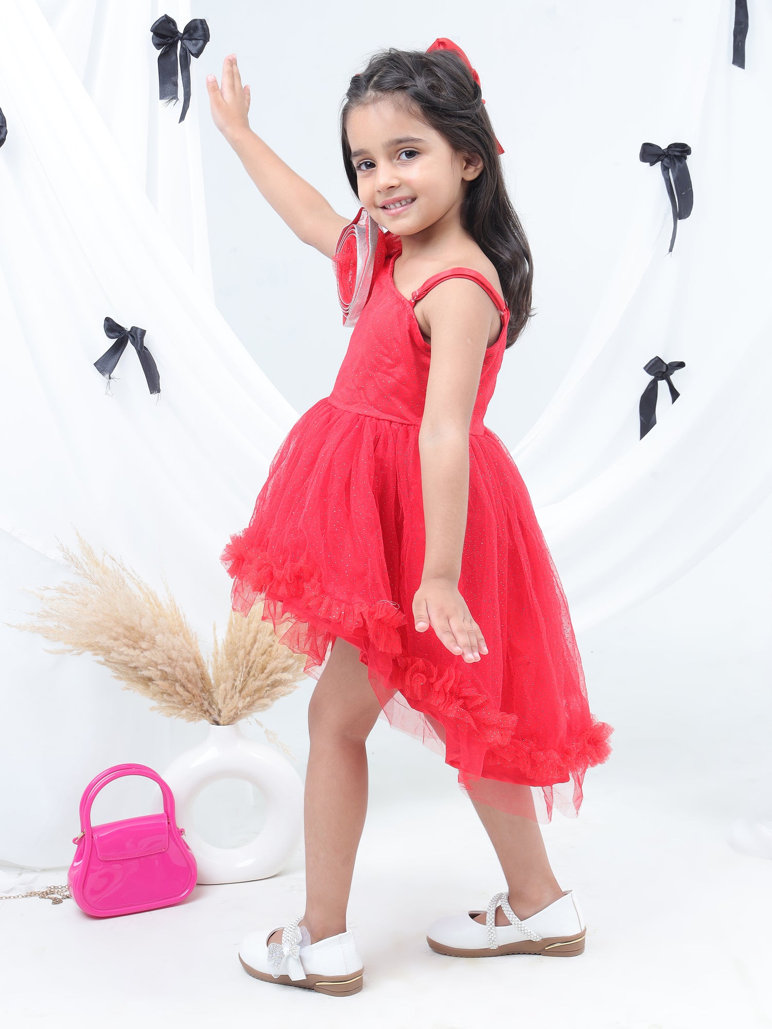 Razzle Dazzle Red Party Dress for Girls