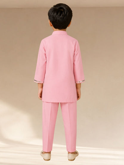 Bollywood Tadka Pink Kurta Pant set for Boys