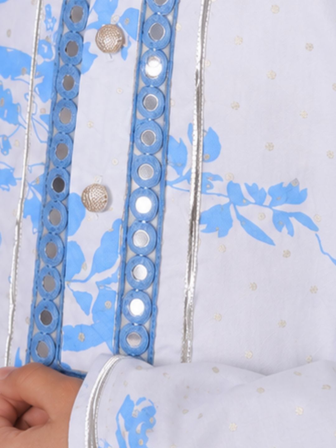 Ethnic Boys White Kurta with pant set