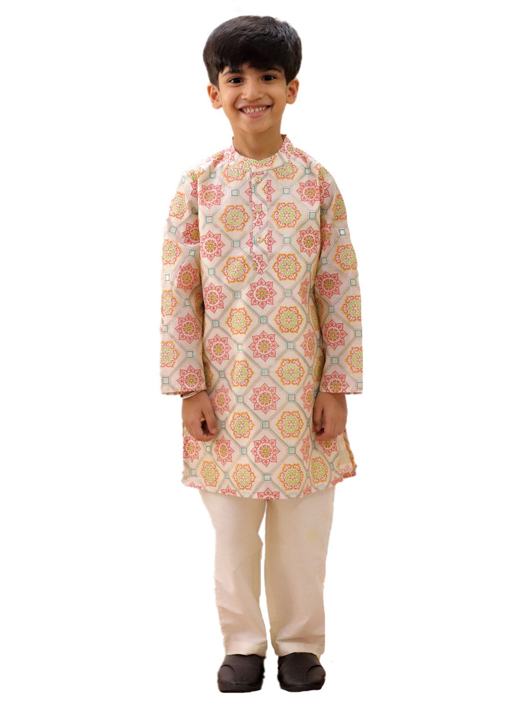 Mishti Off White Kurta Pyjama Set For Boys