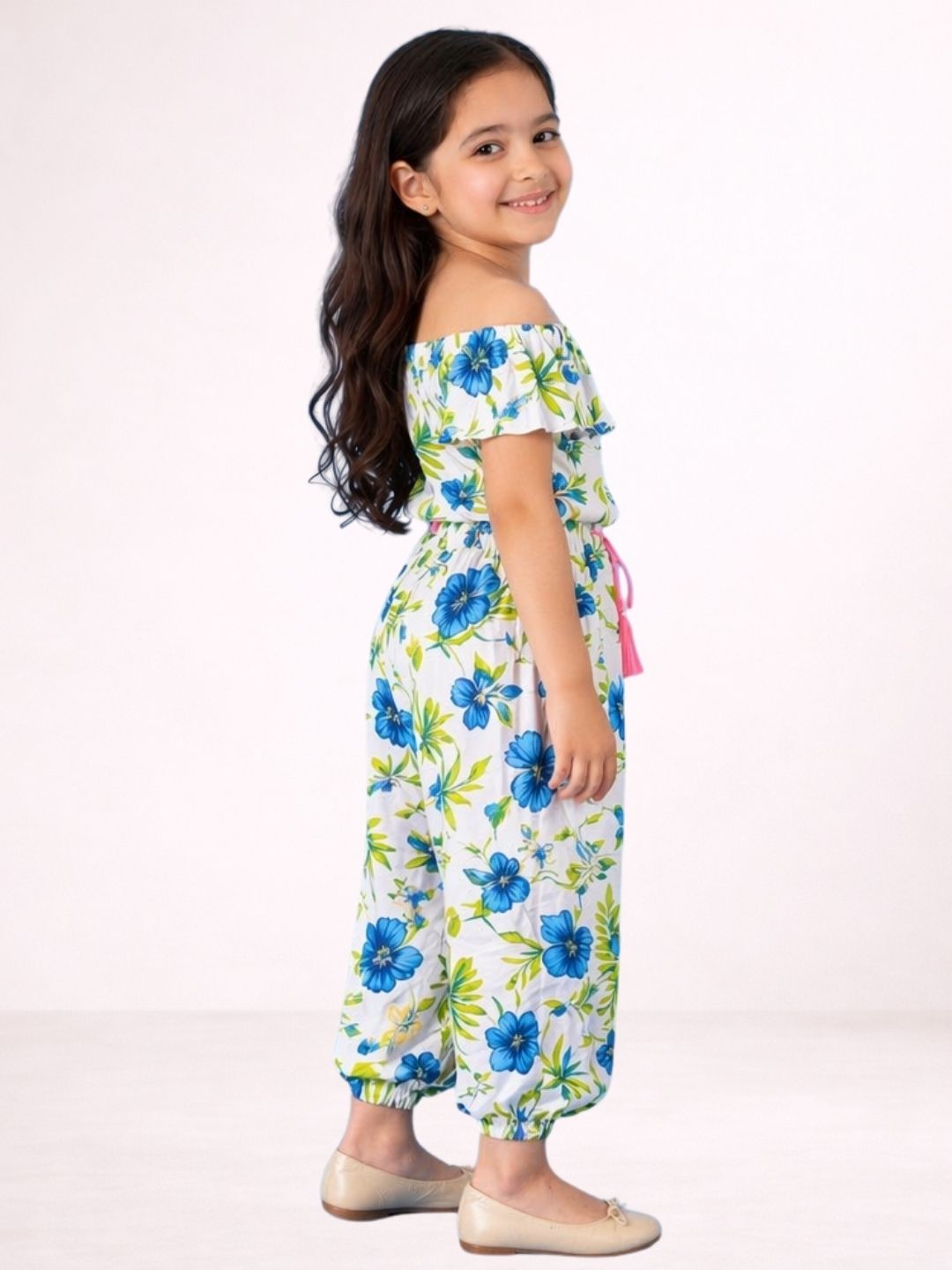 Petal Play Girls Green Top and Pant Set