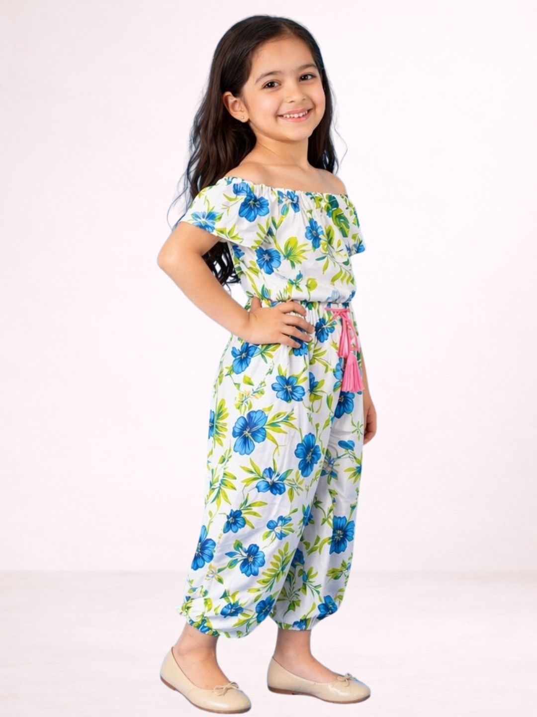 Petal Play Girls Green Top and Pant Set