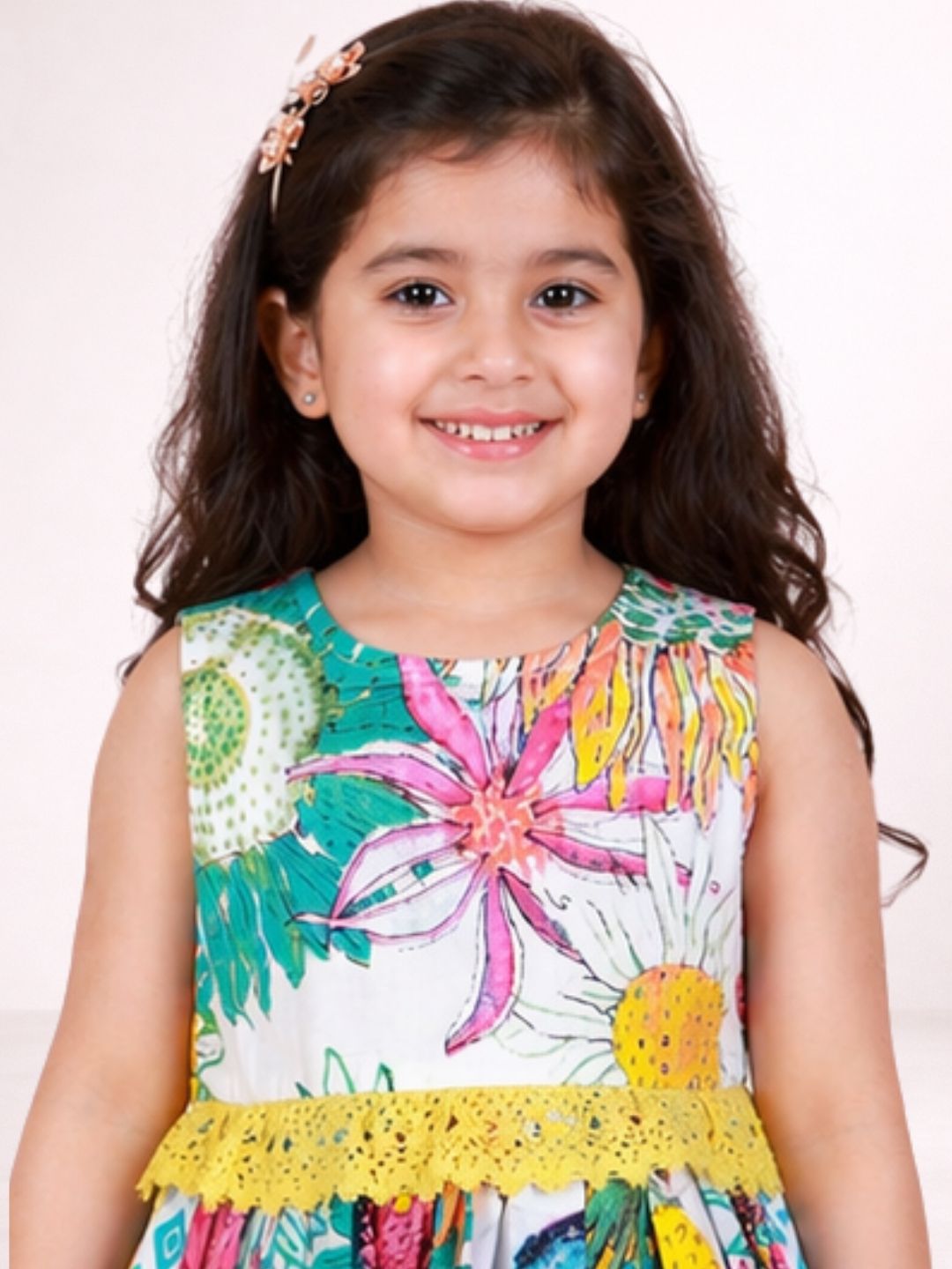Petal Play Girls Multicolor Top with Pants Set