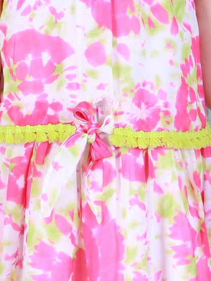 Petal Play Girls Pink Cotton Dress