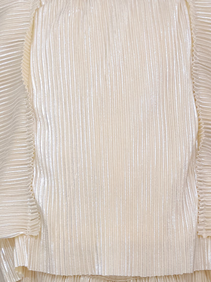 Glam Up Girls Beige Party Top and Pant Set