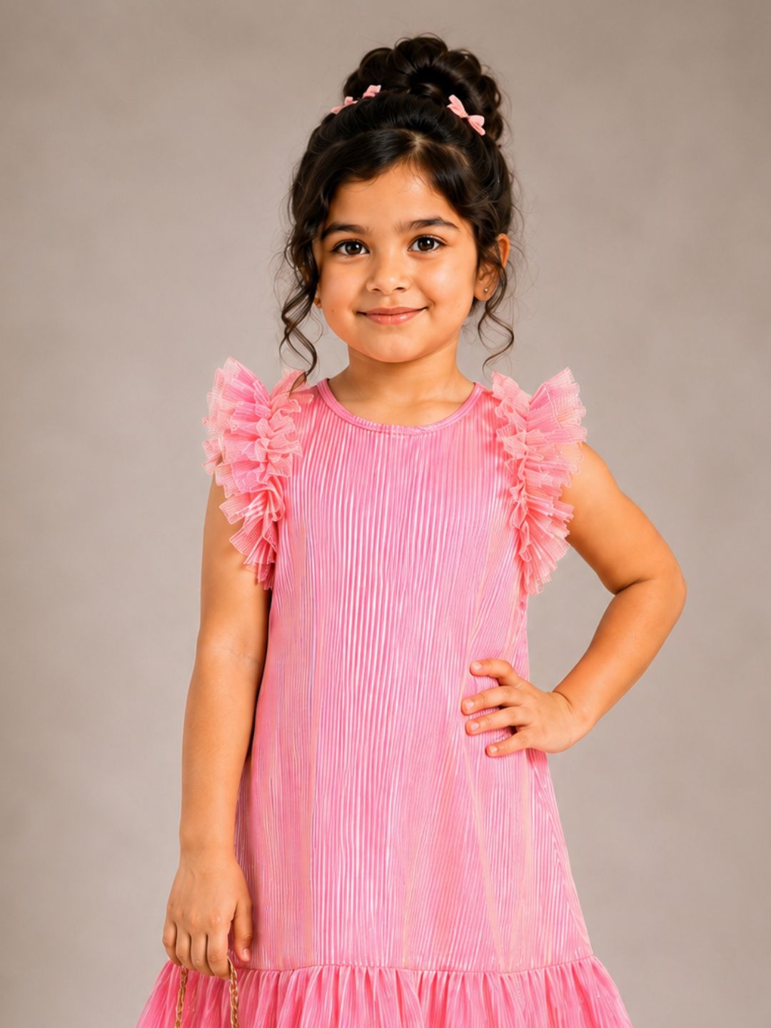 Glam Up Girls Party Pink Dress