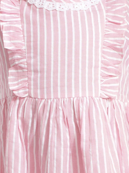 Petal Play Girls Pink Cotton Dress