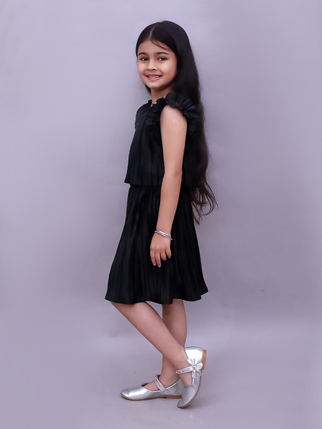 Glam Up Girls Party Black Top And Skirt