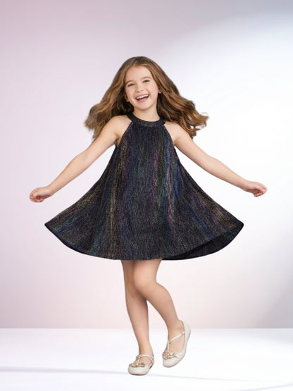 Glam Up Girls Party Black Dress