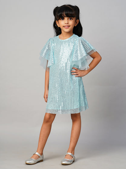 Razzle Dazzle Girls Blue Party Dress