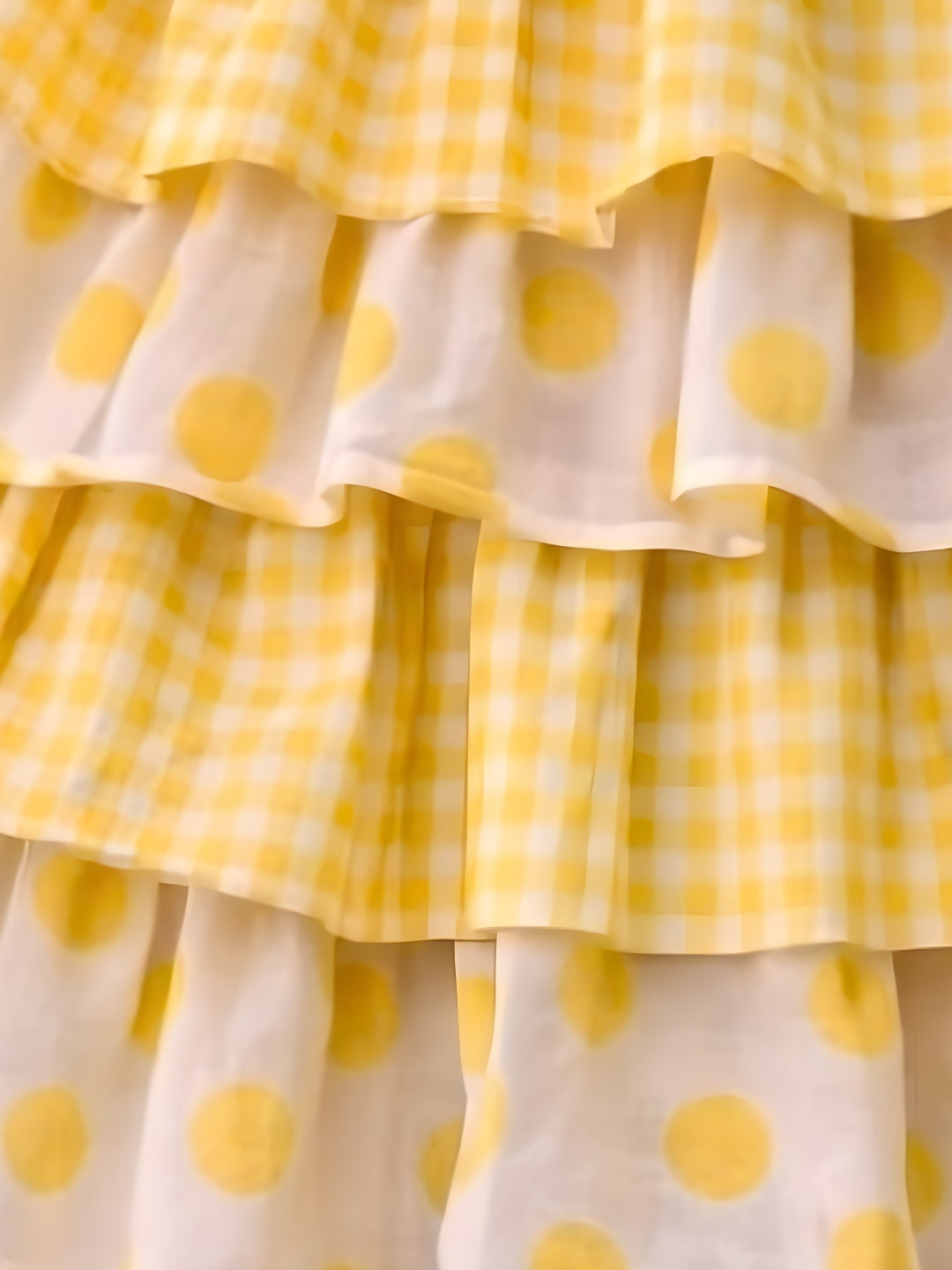 Citrus Crush Girls Yellow Cotton Top and Skirt