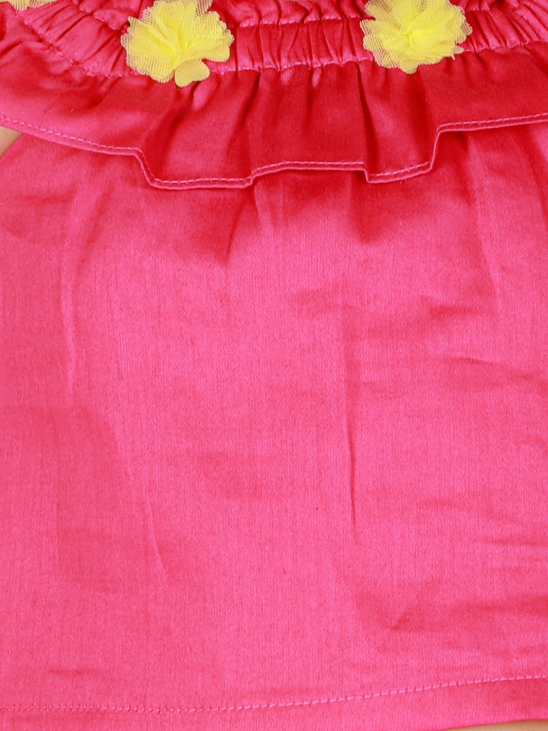 Petal Play Girls Pink Cotton Top with Shorts Set