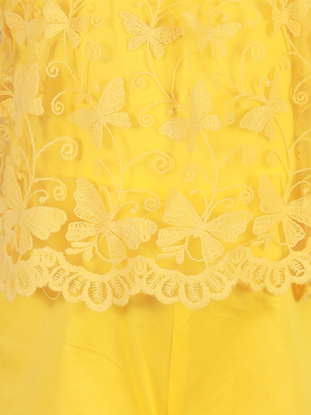 Petal Play Girls Yellow Jumpsuit