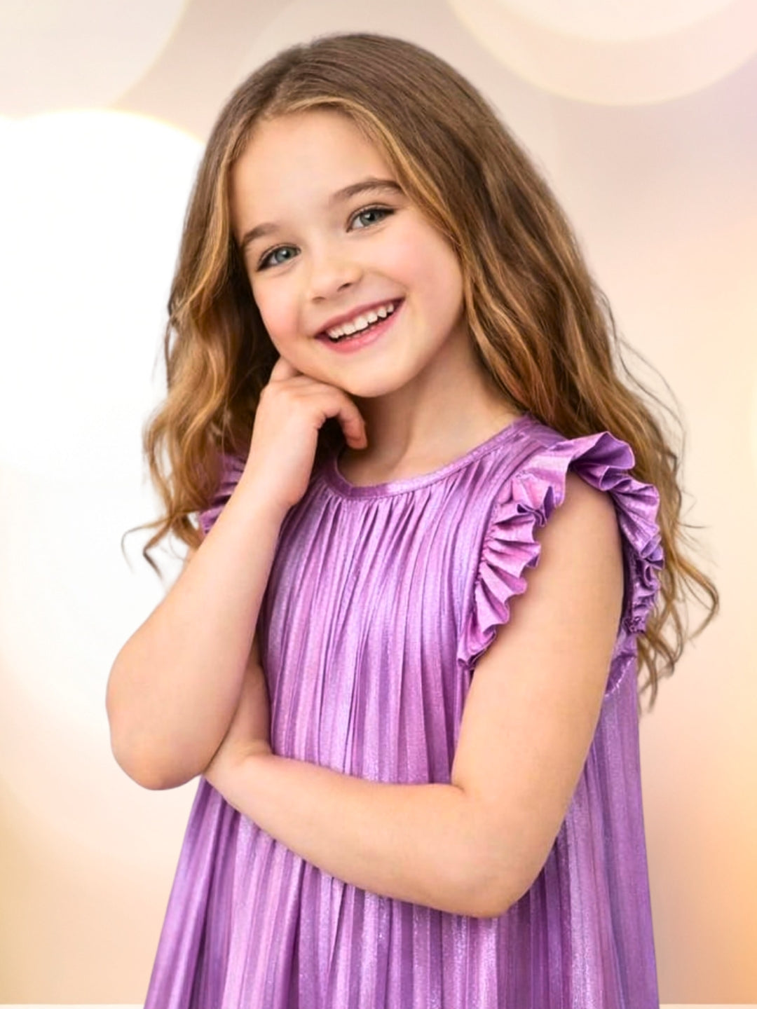 Glam Up Girls Party Purple Dress