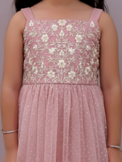 Glam up Pink Dress For Girls