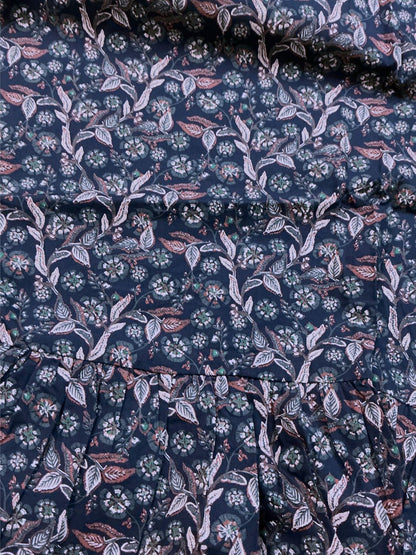 Petal Play Girls Navy Blue Dress
