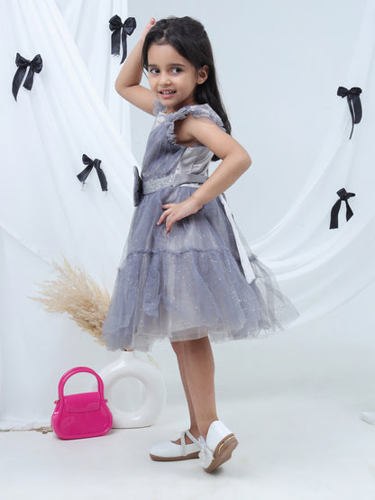 Razzle Dazzle Grey Party Dress for Girls