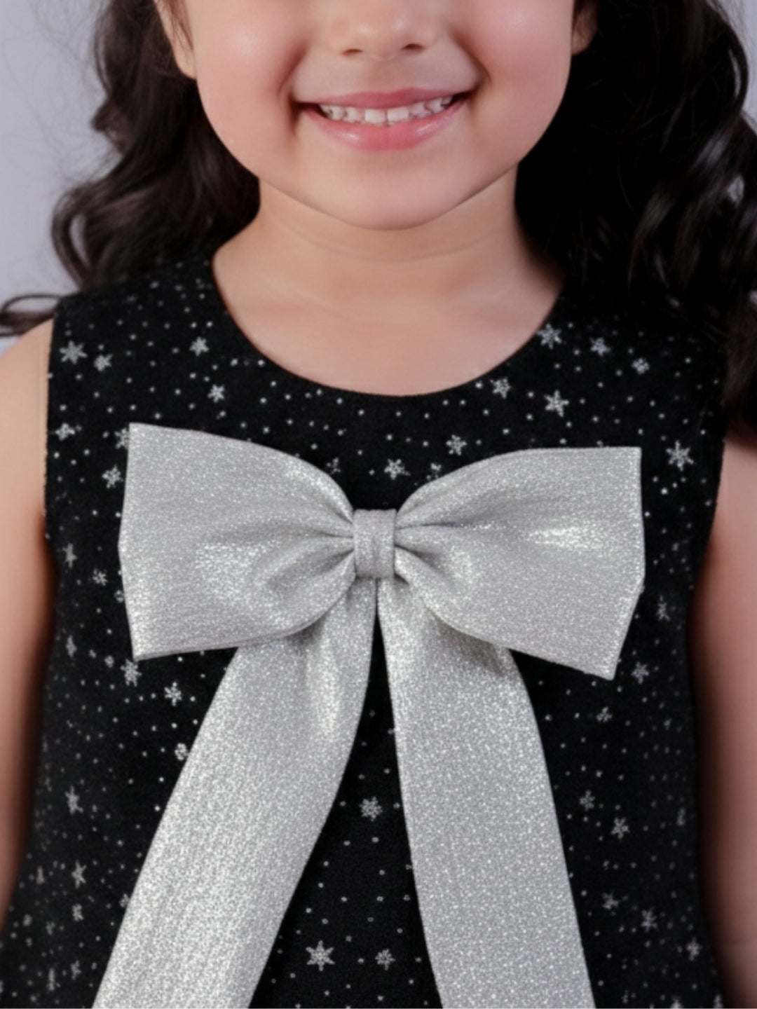 Glam up Girls Party Black Dress