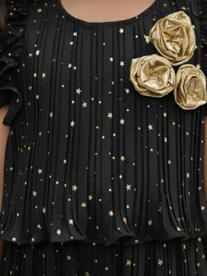 Glam up Girls Black Top and Pant