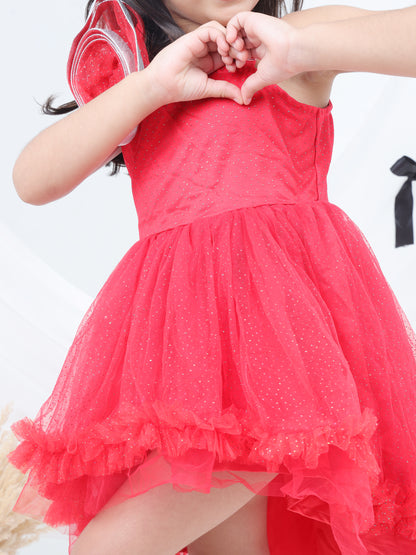 Razzle Dazzle Red Party Dress for Girls