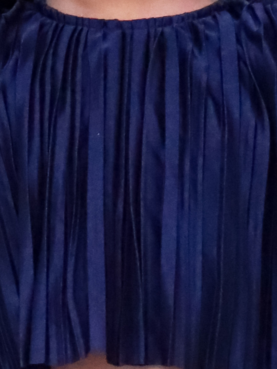 Glam Up Girls Party Navy Blue Frill Sleeves Top