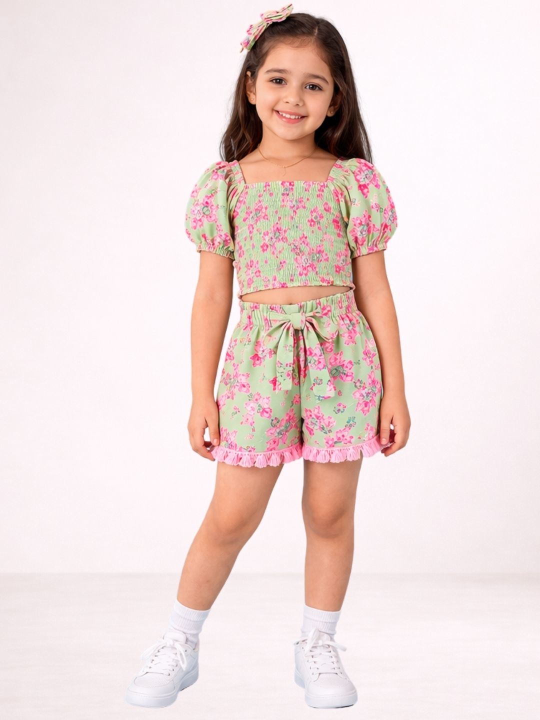 Petal Play Girls Pink Top and Shorts Set