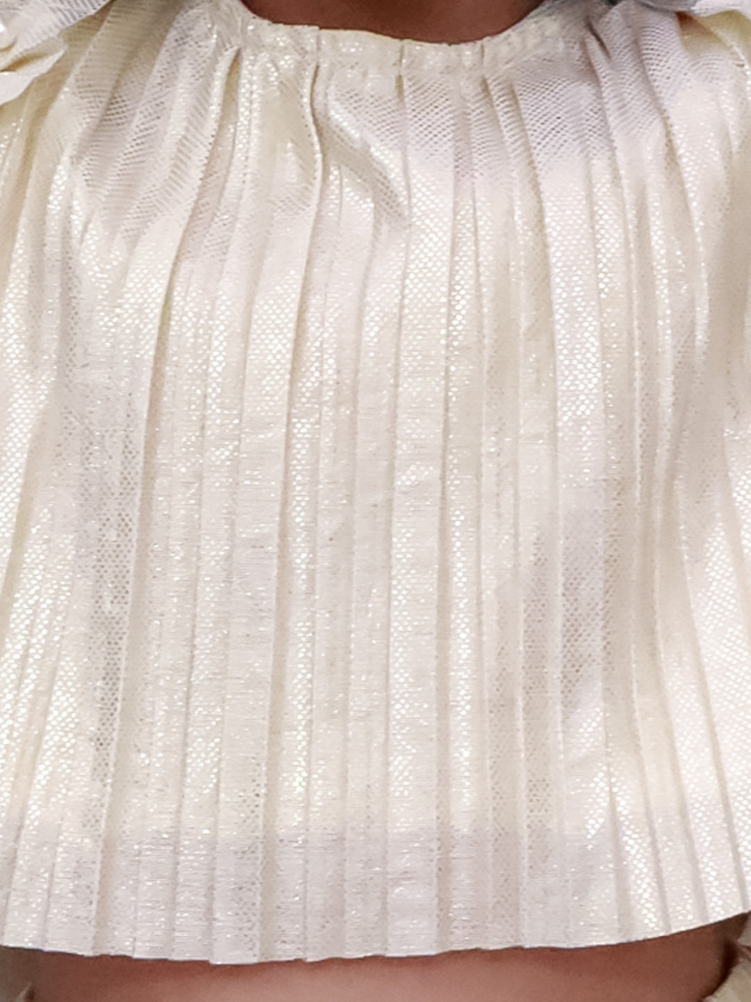 Glam Up Girls Party Golden Frill Sleeves Top