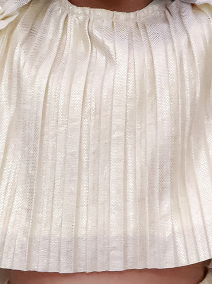 Glam Up Girls Party Golden Frill Sleeves Top
