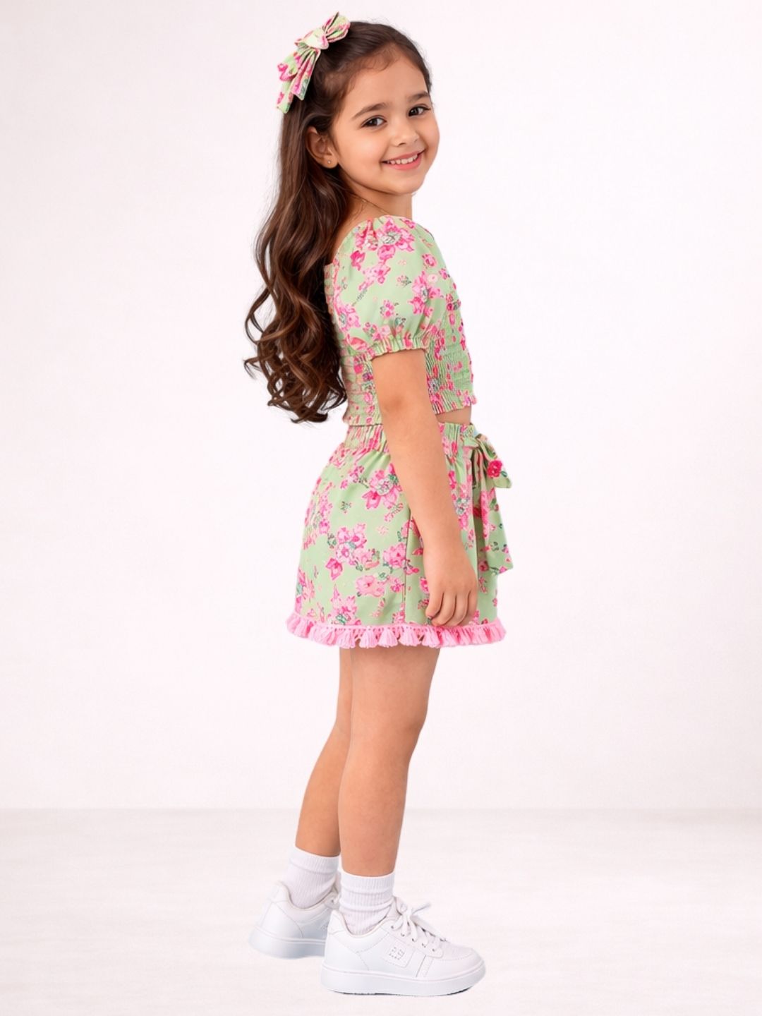 Petal Play Girls Pink Top and Shorts Set