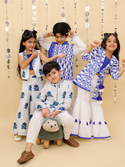 Shor-Gul White Kurta For Boys