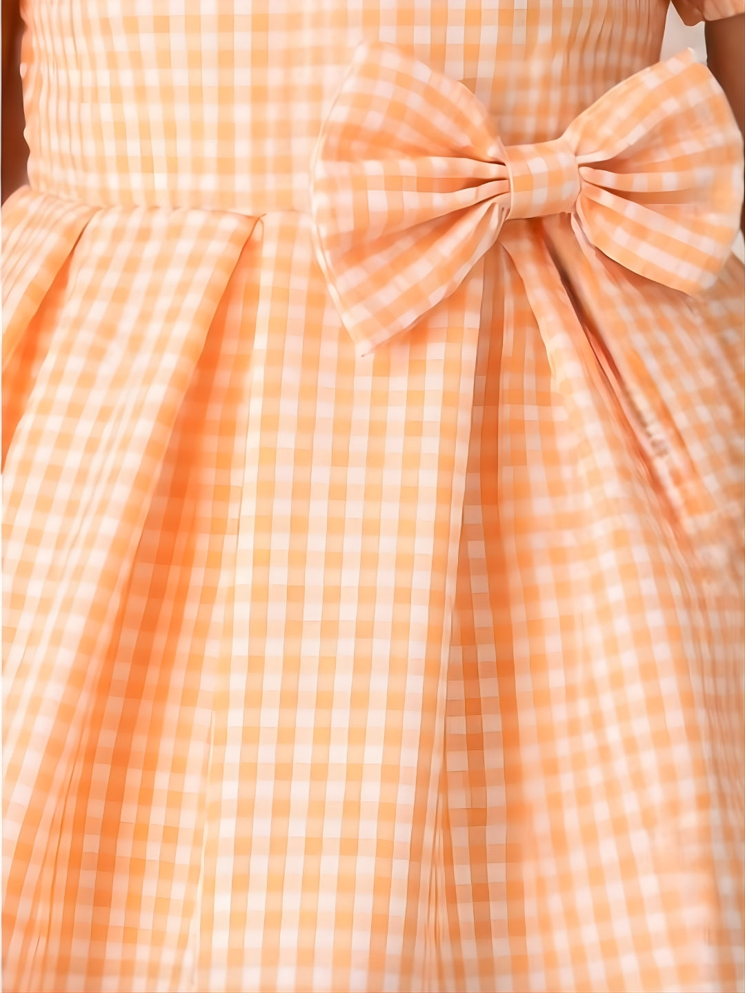Citrus Crush Girls Orange Cotton Dress