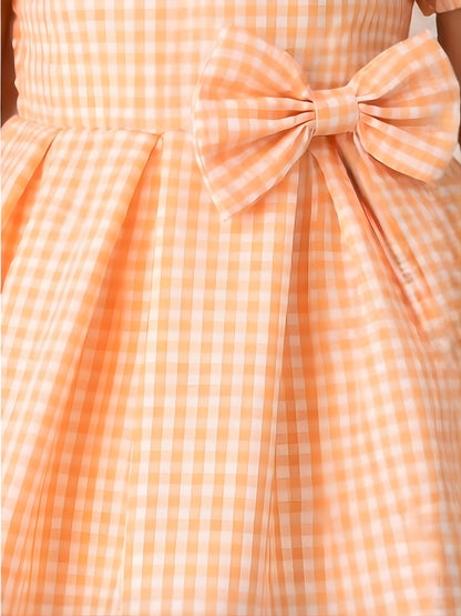 Citrus Crush Girls Orange Cotton Dress