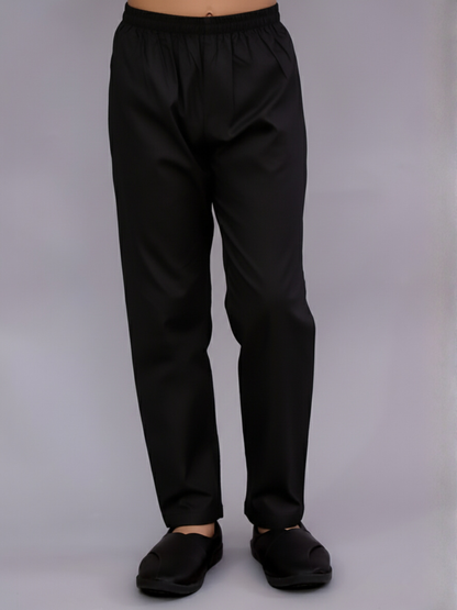 Shor-Gul Black Kurta Pyjama Set For Boys