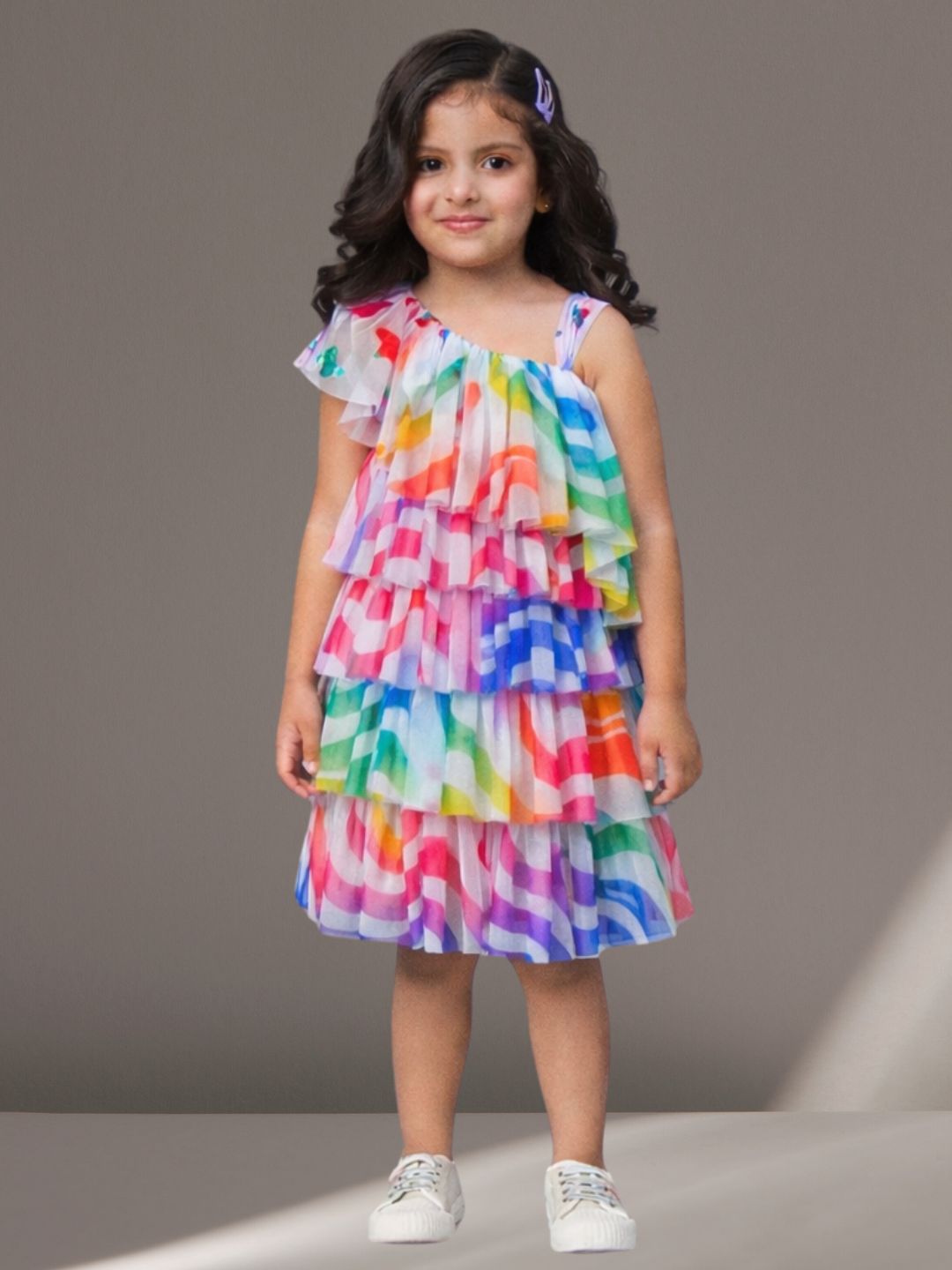 Glam Up Girls White Net Dress